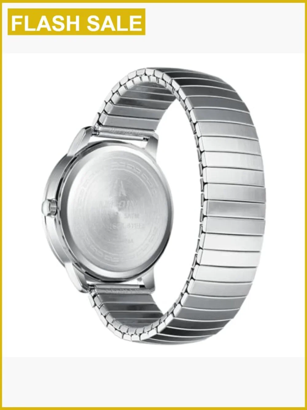 Men's 38mm Analog Quartz Watch Stainless Steel Band Date Water Resistant